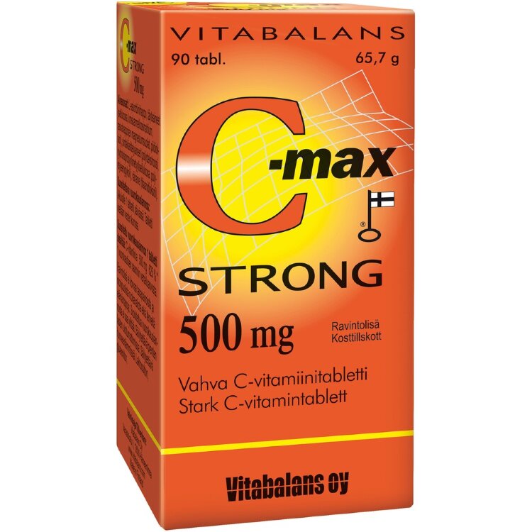 C-max Strong 500 mg 90 tabs., Strong C-vitamin Tablet, Vitabalans
