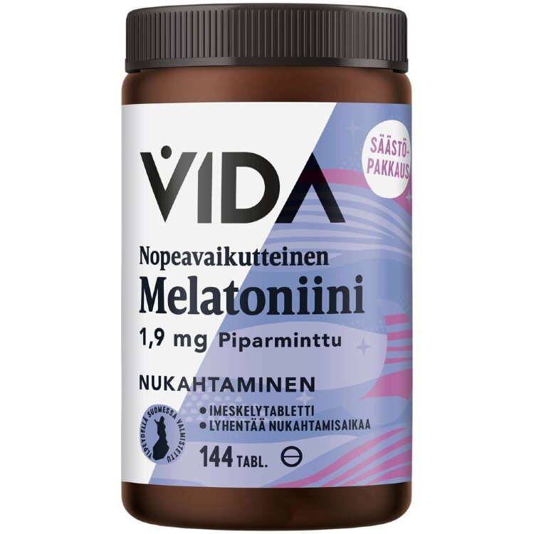 Vida Dietary Supplement Melatonin 1.9 mg Fast-Acting Peppermint Flavor 144 Tablets / 32 g
