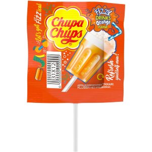 Chupa Chups Fizzy Cola And Orange Flavored Lollipop 15g