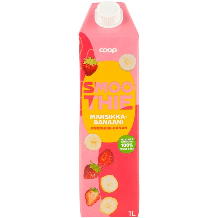 Coop Strawberry-Banana Smoothie 1 L