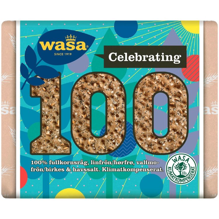Wasa 245g 100 Years Seeds & Sea Salt Crispbread