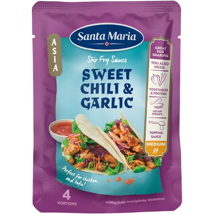 Santa Maria 100g Stir Fry Sauce Sweet Chili Garlic, Wok Sauce Sweet Chili Garlic