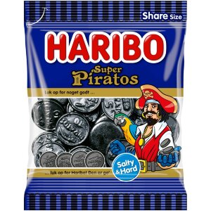 HARIBO Super Piratos 120g Salmiak Candy Bag