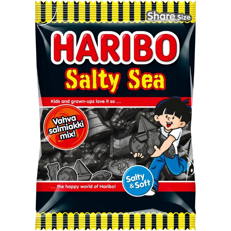HARIBO Salty Sea 170g Salmiakki Candy Bag