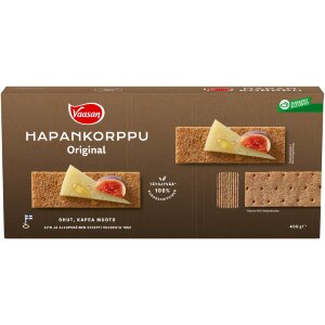 VAASAN Original Rye Sourdough Crispbread 400 g Whole Grain Rye Sourdough Crispbread