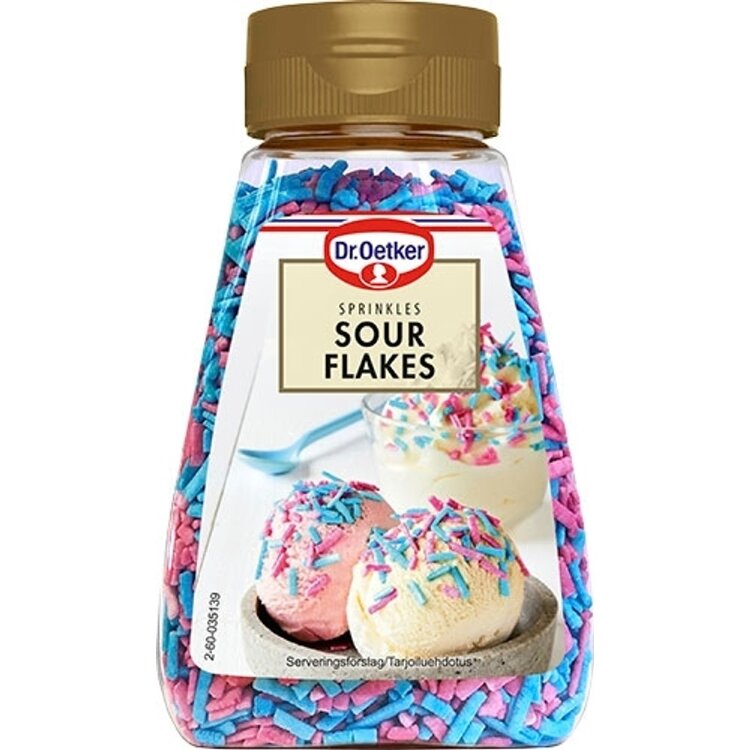 Dr. Oetker Sour Flakes Decorative Sprinkles 120g