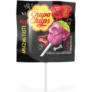 Chupa Chups 15g Skull Strawberry and Lime Flavored Lollipop