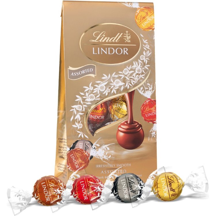 Lindt Lindor Milk White Hazelnut Dark Chocolate Ball with Soft Filling 137g