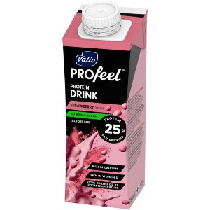 Valio PROfeel® Unsweetened Protein Drink Strawberry 250 ml UHT Lactose-Free