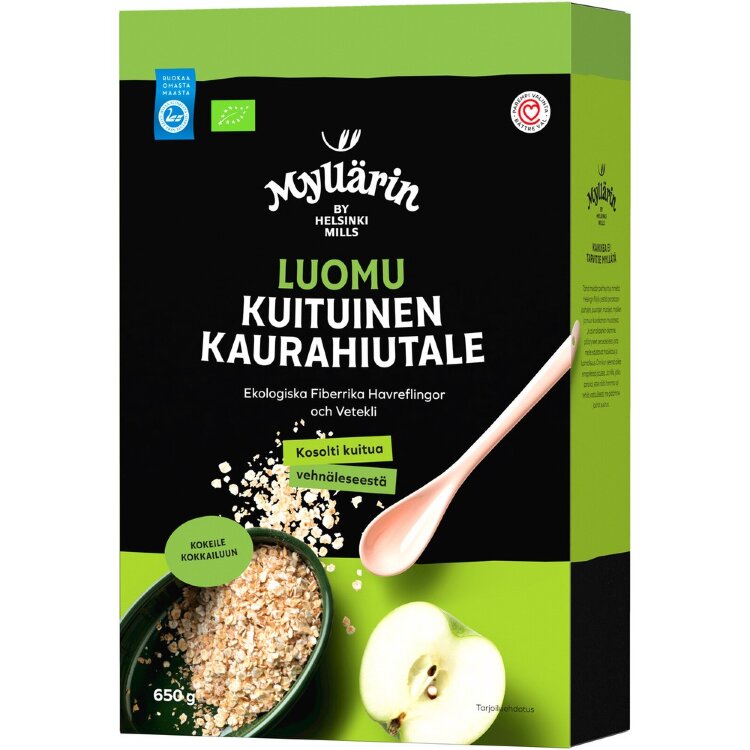 Myllärin Organic Fiber-Rich Oat Flakes 650 g