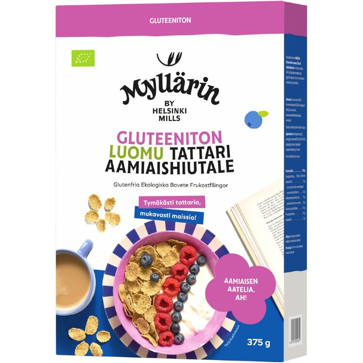 Myllärin Gluten-Free Organic Buckwheat Breakfast Flakes 375 g