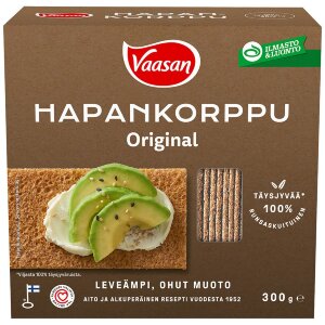 VAASAN Sourdough Crispbread 300g Whole Grain Rye Sourdough Crispbread