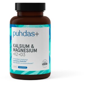 Puhdas+ Calcium & Magnesium +K2+D3 90 capsules