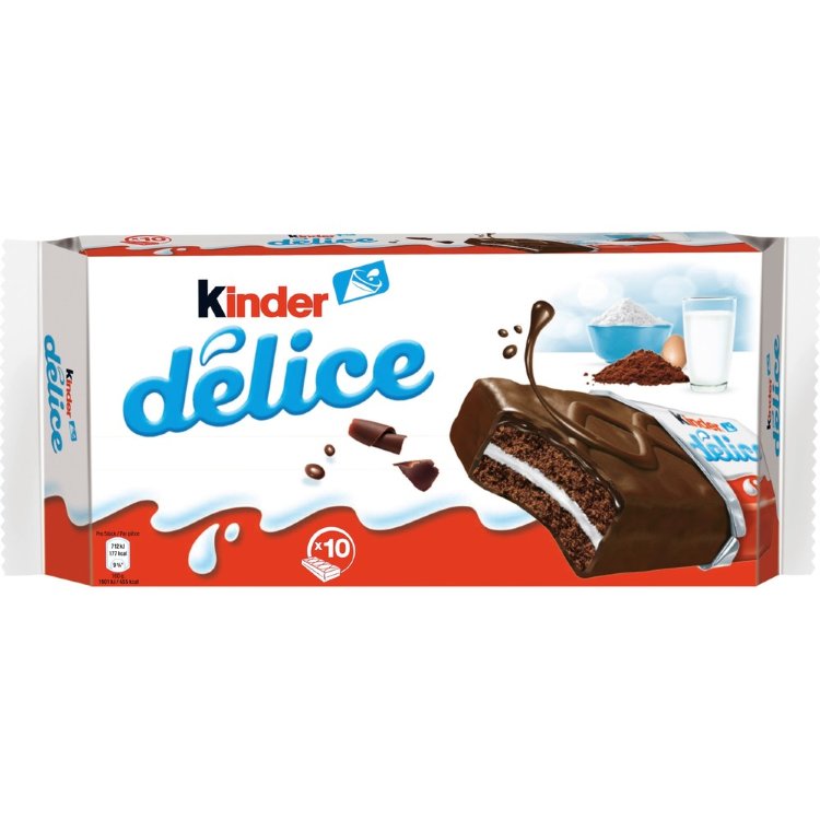 Kinder Délice Chocolate Cake Piece with Milky Filling 390g (10 pcs)