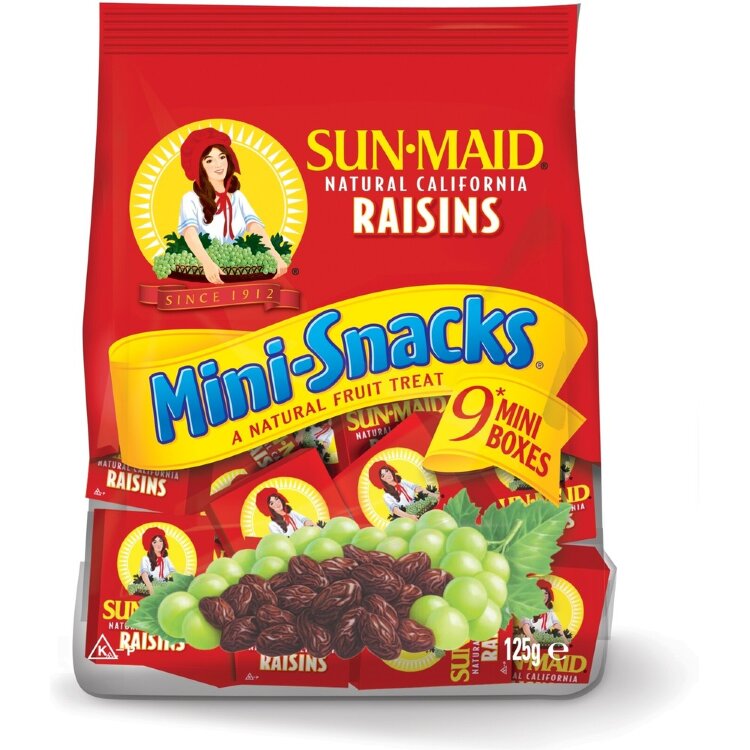 9x14g Sun-Maid Mini-Snacks Raisins 9 Mini Packs
