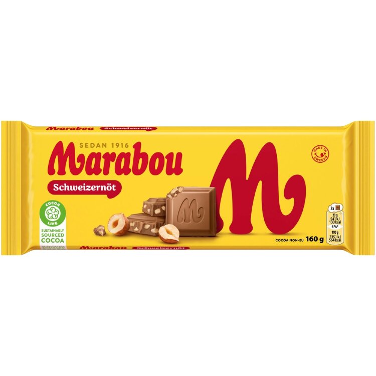 Marabou Schweizernöt Chocolate Bar 160g
