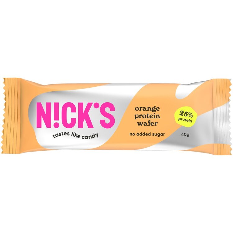 Nick's Orange Protein Wafer 40g Gluten-Free Protein Wafer Bar