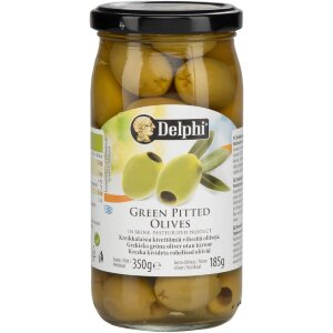 Delphi 350/185g Green Olive Pitted