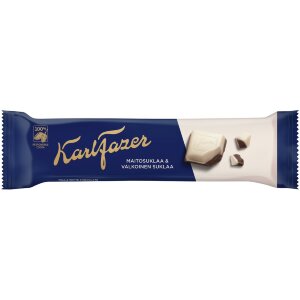 Karl Fazer Milk Chocolate and White Chocolate Chocolate Bar 38g