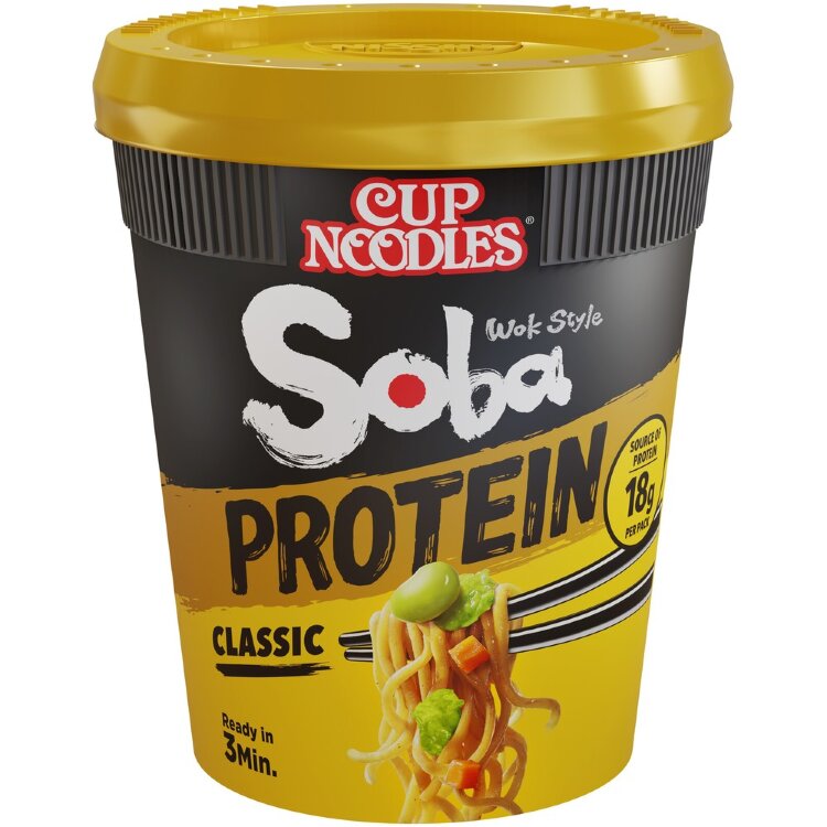 Nissin Soba Cup Protein Classic 92g, Instant Noodles
