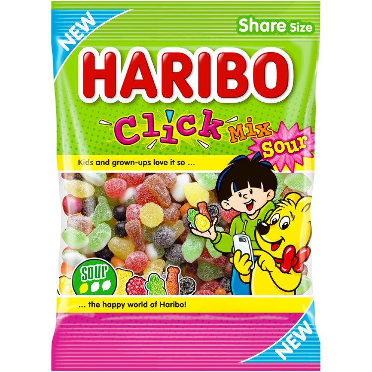 HARIBO Click Mix Sour 250 g candy bag