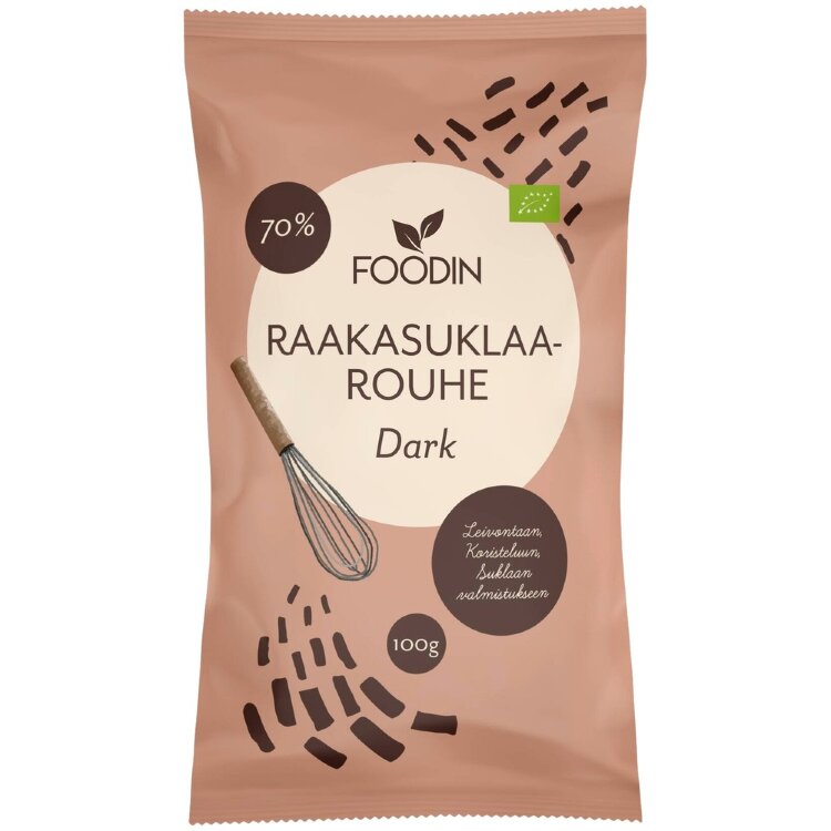 Foodin Raw Chocolate Mass Dark 100g Organic