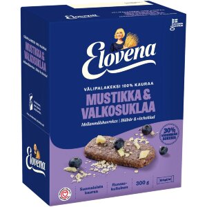 Elovena 10x30g Blueberry-White Chocolate Whole Grain Snack Biscuit 100% Oats