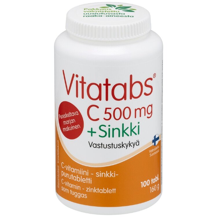 Vitatabs C 500 mg + Zinc 100 tabs.