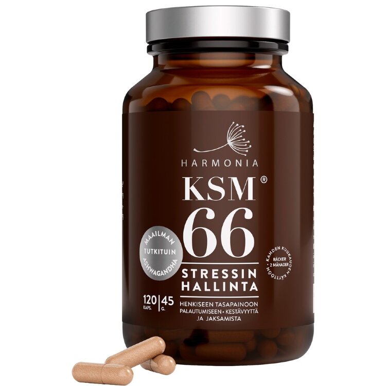 Harmonia KSM66 Organic Ashwagandha Extract Capsule Dietary Supplement 45g/120caps