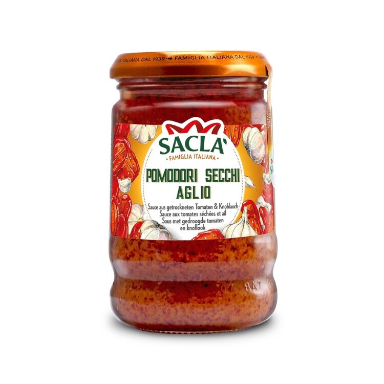Sacla 190g Pesto pomodori secchi & aglio sun-dried tomato and garlic