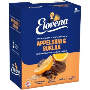 Elovena 10x30g Orange-Chocolate Whole Grain Snack Biscuit 100% Oats