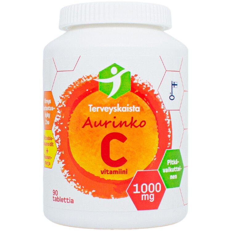 Terveyskaista Aurinko C 1000 mg 90 tabs. LONG-ACTING