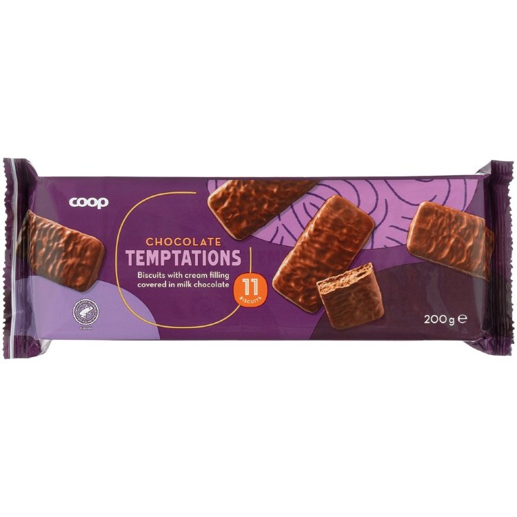Coop Chocolate Temptations Filled Biscuit 200 g