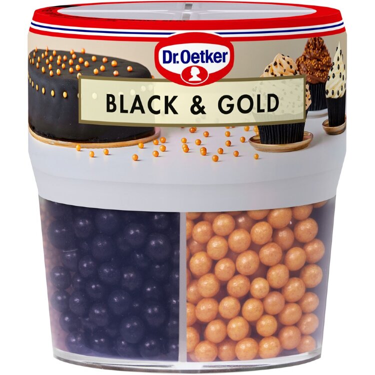 Dr. Oetker Black&Gold Decorative Sprinkles 78g