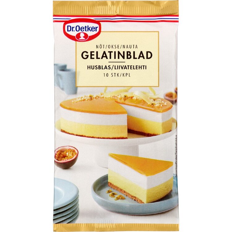Dr. Oetker Beef Gelatin Sheets 10 pcs