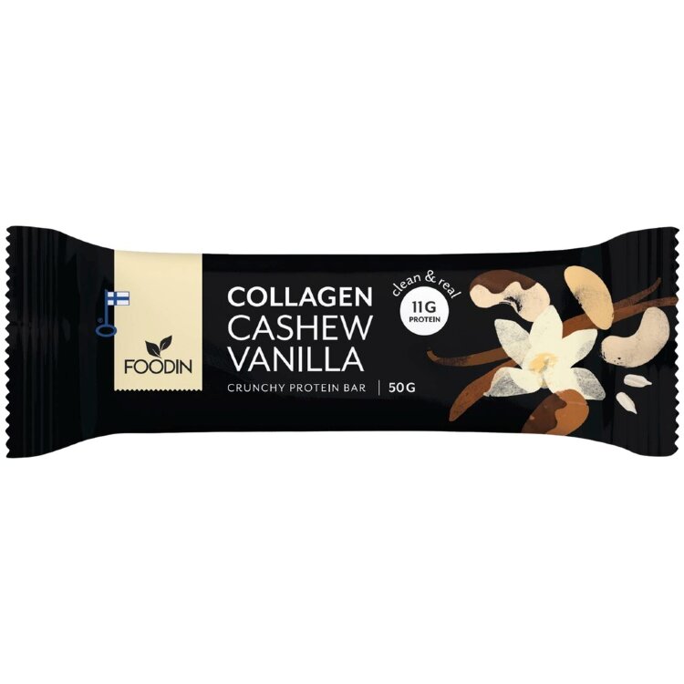 Foodin Collagen Protein Bar Cashew-Vanilla 50g