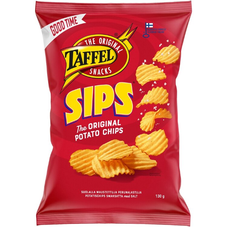 Taffel Sips salted chips 130g