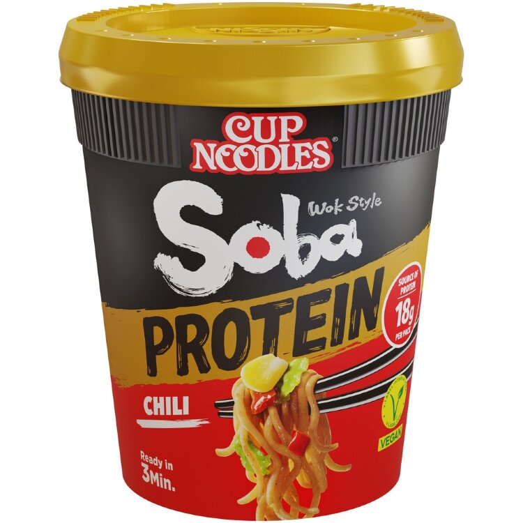 Nissin Soba Cup Protein Chili 93g, Instant Noodle