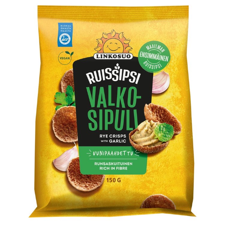 Linkosuo Rye Chips Garlic 150g