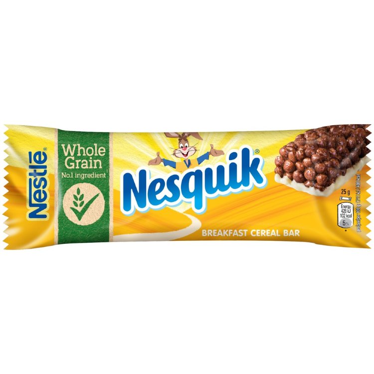 Nestlé Nesquik 25g Cereal Bar With Whole Wheat, Milk Base And Cocoa