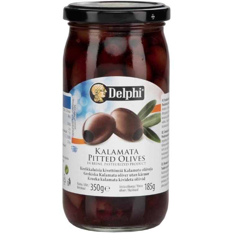 Delphi Greek Kalamata Olive Pitted 350/185g