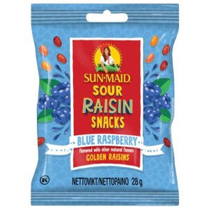 Sun-Maid Sour Raisin Snacks Blue Raspberry - Raspberry-Flavored Raisin 28g