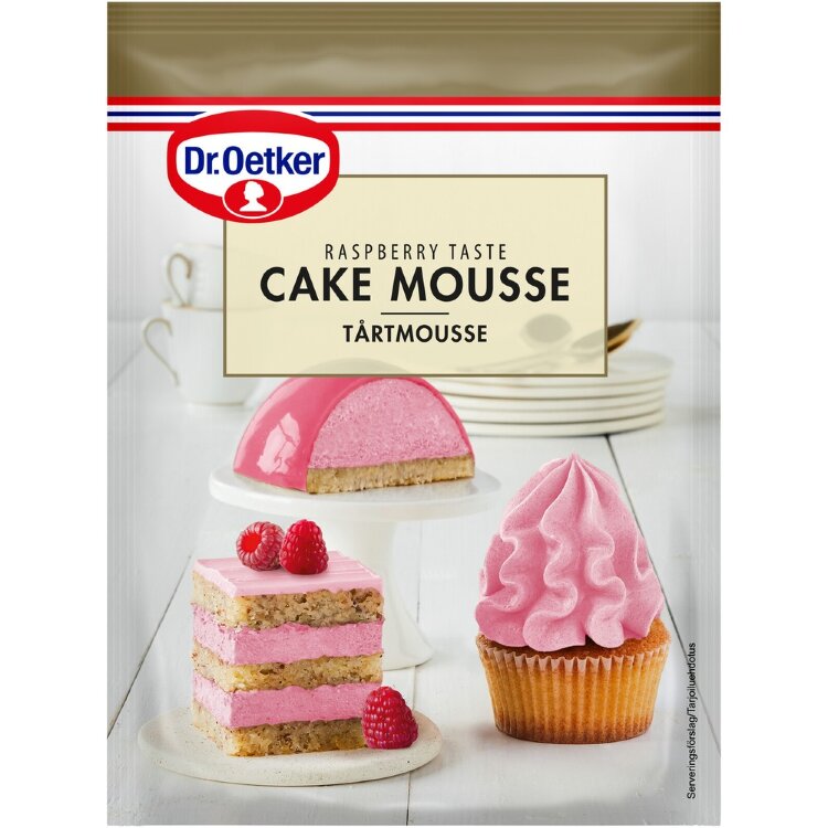 Dr. Oetker Cake Mousse Raspberry Taste - Raspberry Flavored Cake Mousse Powder 90g
