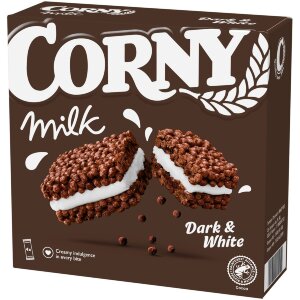 Corny Milk Dark & White Snack Bar 4x30g