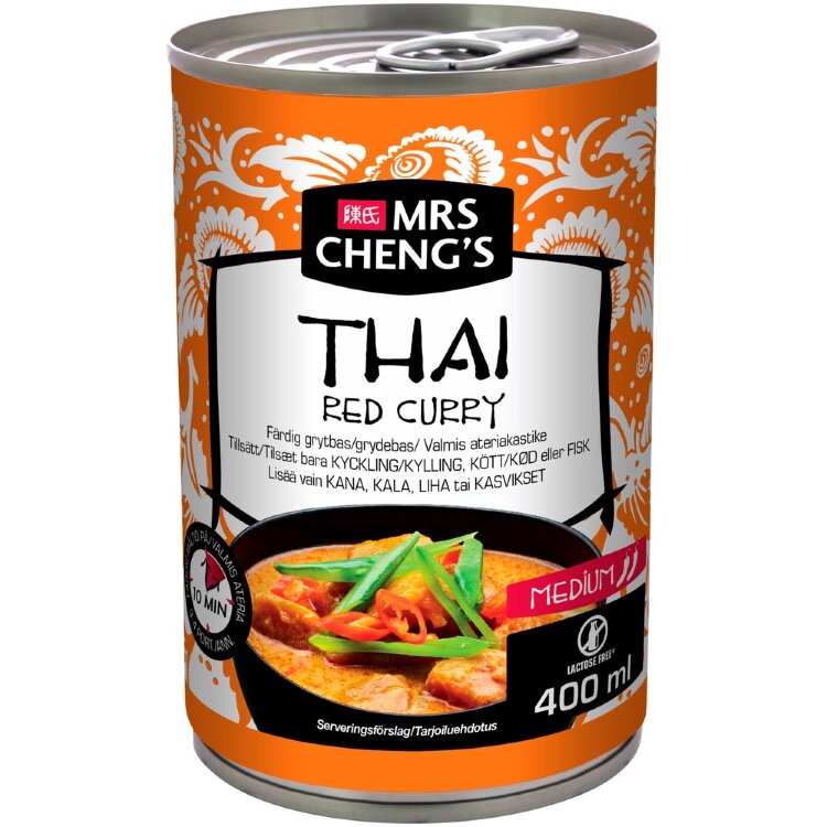 Mrs Cheng's Thai Red Curry Ready Meal Sauce 400 ml