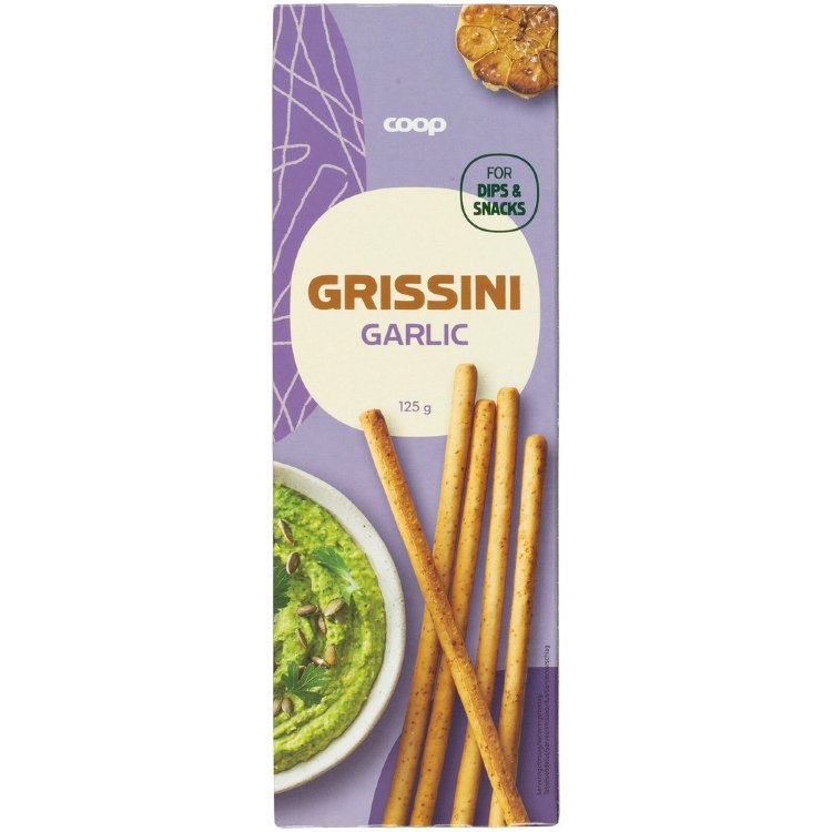 Coop Garlic Grissini Breadsticks 125 g