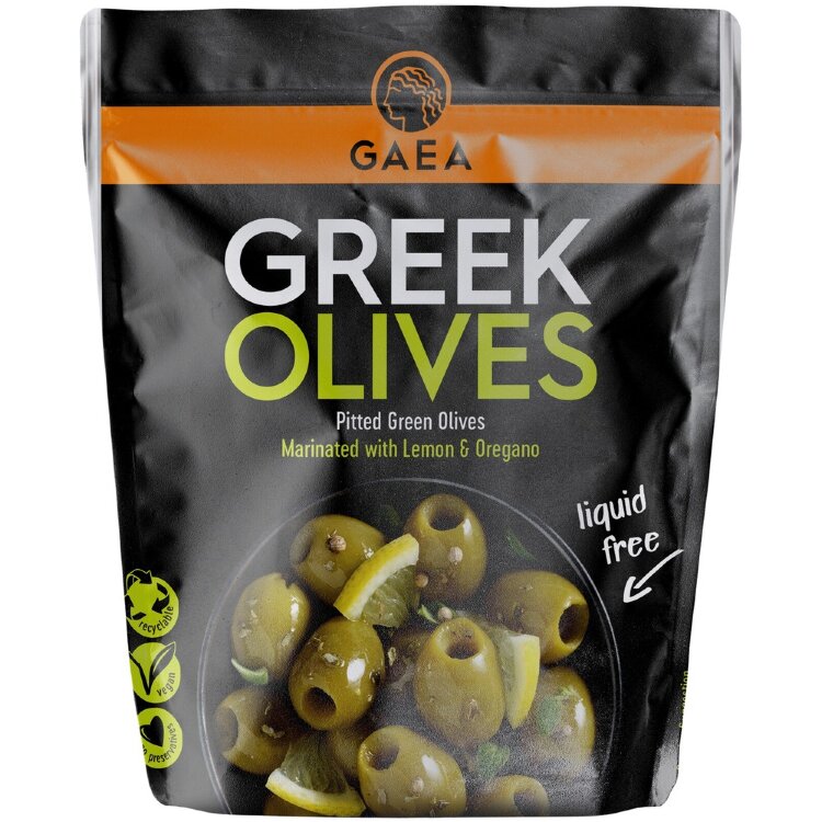 Gaea Vihreä oliivi kivetön marinoitu 150g