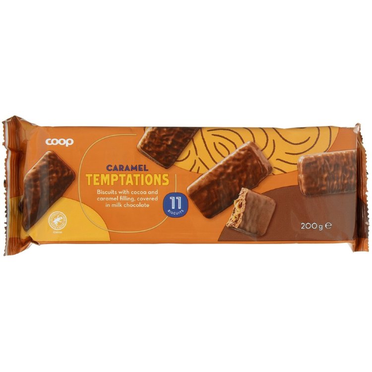 Coop Caramel Temptations Filled Biscuit 200 g