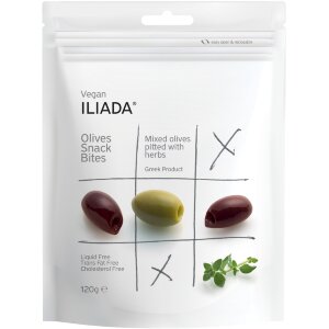 Iliada Mix Pitted Olives/Herbs 120g Pss