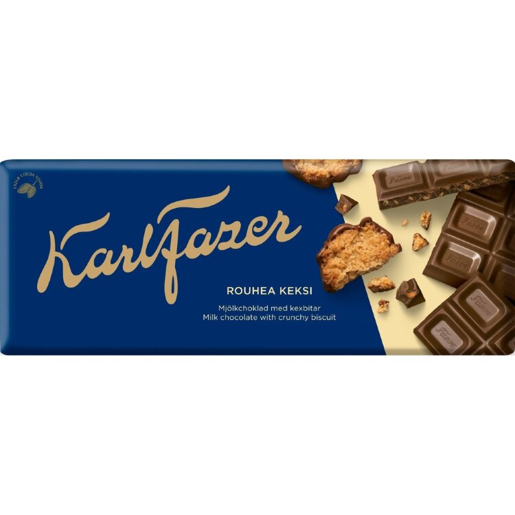 Karl Fazer Coarse Biscuit Chocolate Bar 180g